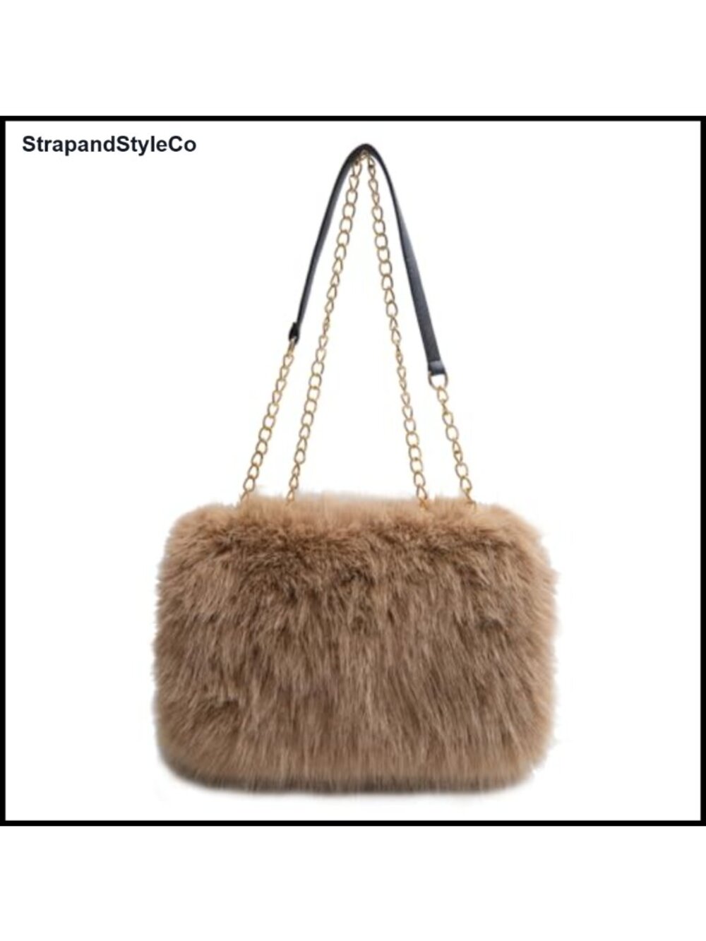 Faux Fur Crossbody Bag Fluffy Plush Shoulder Purse Women
